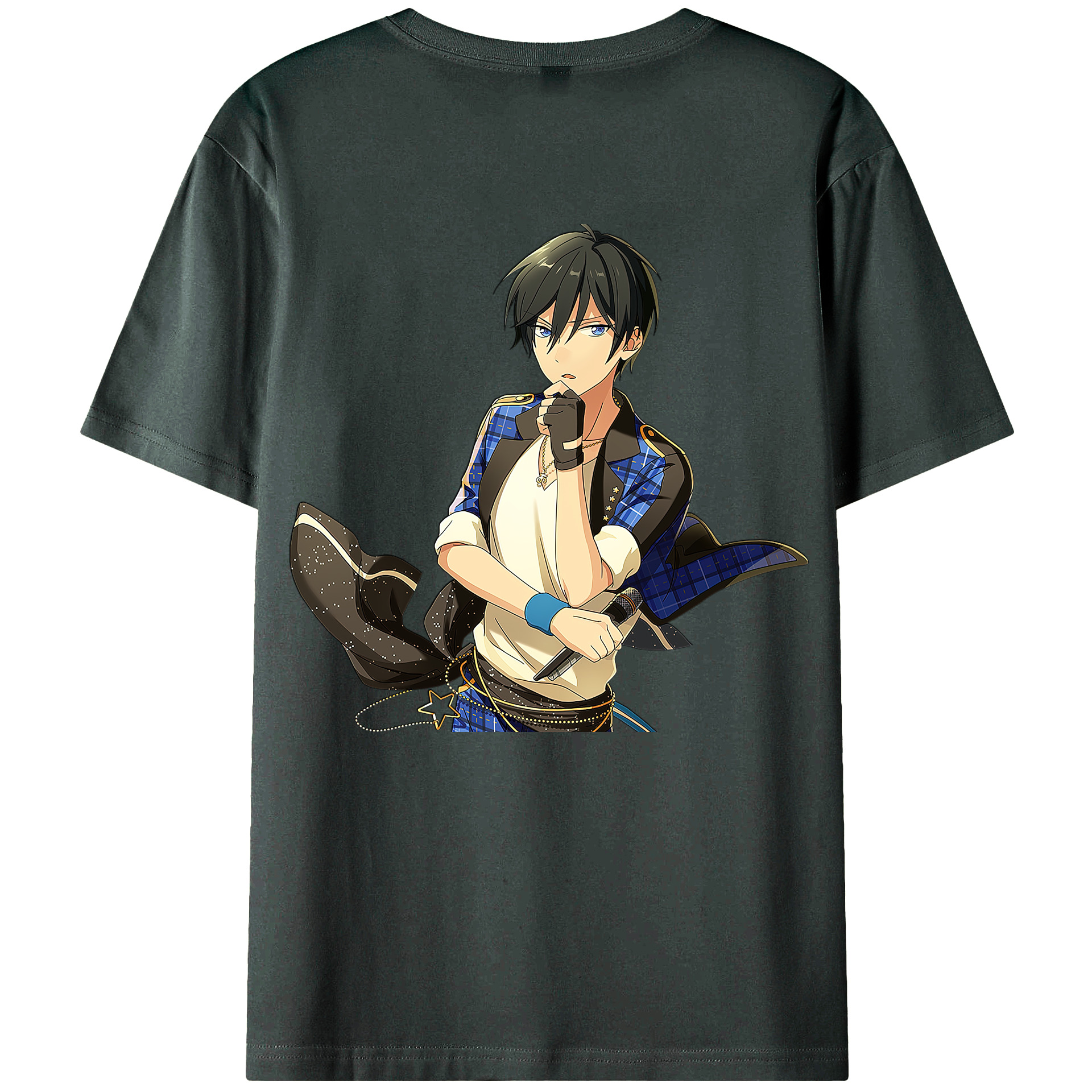 （画像用） あんさんぶるスターズ! Ensemble Stars 綿100％ メンズ半袖Tシャツ（バックプリント） 通気性